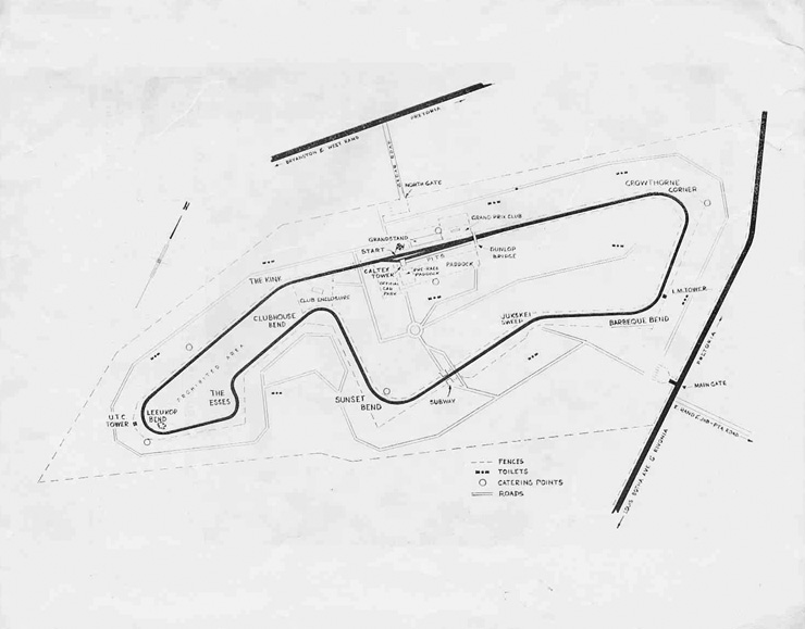 Track Map from the 1962 Rand Grand Prix at Kyalami – The Chicane